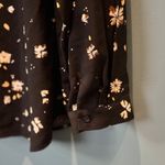 Hilary Radley 2XL Long Sleeve Blouse Black Brown Floral Dark Romantic Boho Vneck Photo 4