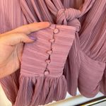 ZARA Rose Pink Formal Ruched Romantic Top Career Necktie Button Cuff Small NWOT Photo 5