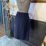 L'AUTRE CHOSE Italian Virgin Wool Box Pleat Skirt Made in Italy Sz 42/US 6💚🎀 Blue Photo 5