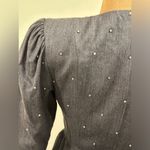 Rina DI Montella Collection Gray Dimond Studded Paplum Jacket Skirt Set… Size 4 Photo 8