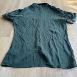 Quince Washable Stretch Silk Puff Sleeve Blouse Top Green Photo 6