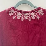 Sundance Peasant Bohemian Embroidered Lantern Sleeve Top in size M Size M Photo 4