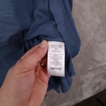 Anthropologie Pilcro Corset Midi Shirt Dress Women's Large Blue Prairie Peasant Photo 10