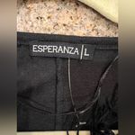 Esperanza Black Sheer Fringe Hem Poncho Top – Size L (NWOT) Size L Photo 5