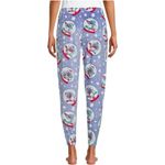 Disney Stitch Christmas Pajama Pants Women Small Fleece Jogger with Pockets Photo 2
