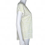 Chico's ‎ Shirt Womens Medium White Green Striped Tee Classic Essential Casual Photo 1