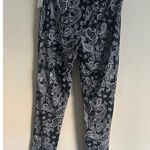 Zoe + Phoebe Women's Leggings Black & White Paisley Print L Size L Photo 1