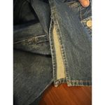 DKNY Jean Women 27 Blue The Cooper Long Slim Straight Denim Distressed Slit Hem Photo 10