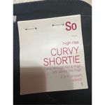SO  High rise Curvy Shortie  Roll up Black Shorts Sz 5 NWT Photo 3