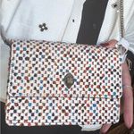 Kurt Geiger Authentic Leather/braided magnetic closure flap eagle head Crosby Photo 6