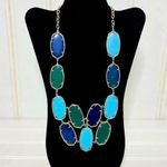 Kendra Scott Rare Drea Necklace Gold Chain Turquoise Blue & Green Stone Agate Photo 0