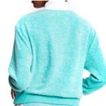Wildfox Colorblock Soto Warm Up Teddy B Fleece in Trance Teal Sweater Size M NEW Photo 2