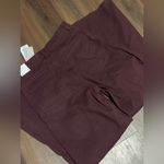 Mango  cotton pleated front wide leg jeans in dark maroon NWT $88 Photo 7