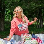 Living Fully Co. Liberty Sweatshirt Red Size XL Photo 2