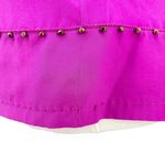 Diane Von Furstenberg  Carl Top Fuchsia Pink Beaded Y2K Silk Blouse Size 8 Photo 12