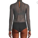 L'Agence L’Agence Nico Fishnet Sheer Bodysuit Black Silver size small Photo 1