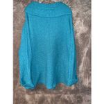 Pilcro Anthropologie  Cozy Cowl-Neck Aqua Blue Knit Dolman Sleeve Sweater XL Photo 5