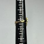 Silver Vermeil Statement Ring Size 6 1/4 925 Italy Bold Modern Jewelry Piece Photo 5