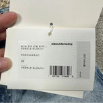 Alexander Wang NWT  Bite Zip High Rise Jean Shorts Cut Off in Pebble Bleach 25 Photo 11