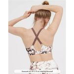 Aerie | OFFLINE Shine Strappy Back Sports Bra in Coco Cream Brown Print Medium Photo 3