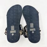 [Shushop] Bessie Leopard Faux Fur Bandana Mixed Print Velcro Sandals Sz 10 NWT Black Photo 10