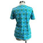 Talbots Ikat Blue & Cream Medallion Crewneck Cotton T Shirt Size M Photo 2