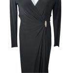 Lauren Ralph Lauren Black Long Sleeve Evening Gown Size 6 Formal Photo 3