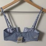 Free People NWT! Intimately The Rain Bra Bralette Blue Swiss Dot Photo 2