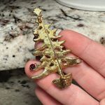 Signed Avon NR Holiday Brooch Pin Enamel Christmas Tree Red Bead NWOT Gold Photo 8