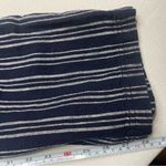 Sonoma  Navy Blue and White Striped Linen-Blend Wide Leg Pants (Large) Photo 8