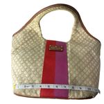 Kate Spade  New York Brown, Tan, and Red Canvas Tote Photo 6
