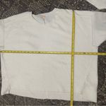 Free People  Size L White Ivory Nylon Blend Luna Oversized Drop Shoulder Sweater Photo 9