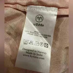 By Timo Pink Floral Long Sleeve Mini Dress Small Made in India Coquette Fairy Photo 6