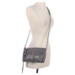 Rebecca Minkoff Dark Gray Leather Mini M.A.C. Convertible Crossbody Bag Silver C Photo 2