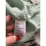 H&M L.o.g.g. Label Top Green White Searsucker V-Neck 3/4 Sleeve Womens Size 4 Photo 5