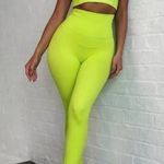 NEW SET Pink Neon Workout 2 Piece Athletic Yoga Small Handmade High Quality Photo 3