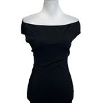 ALEXANDRE VAUTHIER Off Shoulder Midi Dress Women’s Size Medium Black Bodycon Photo 2