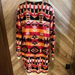 Savanna Jane Aztec Southwestern Long Cardigan Open Front Duster Small Multiple Photo 4