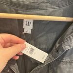 Gap Large Shirt Dress Charcoal Tie Back Chambray NWT Summer Photo 4