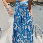 NWOT Alemais Blue and White Paisley Maxi Dress Size 6 Photo 2