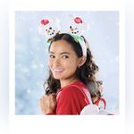 Disney Mickey Mouse Snowman Holiday Ear Headband Adults Limited 2025 Edition NWT Photo 3