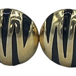 Park Lane Vintage  black and gold striped clip earrings Photo 0