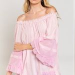 POL Off-The-Shoulder Distressed Top Photo 0