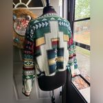 Vintage 90s Kokopelli western motif bolero tassel jacket, size large Black Photo 3