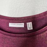 Susan Graver  Womens Burgundy Two-Piece Liquid Knit Set Tank and Cardigan S Photo 3