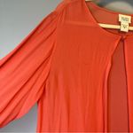 Eileen Fisher  Cardigan 100% Silk Single Top Button Coral Cover Sz M GUC - Pulls! Photo 2