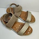 Donald Pliner Shaye Strappy Sandals Shimmer Gold Leather Cork Women's 8 Photo 8