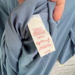 Vintage 60s Gilead Nylon Nightgown Lace High Neck Key Hole Size S Blue 56" Long Photo 5