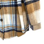 Urban Daizy  Oversized Plaid Flannel Button Down Shirt Jacket Shacket Photo 2