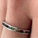 Sterling Silver Multi Color Rhinestone Stone Eternity Infinity Ring Size 7 1/2 Photo 4